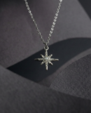 Elegant Starburst Pendant Necklace with Pearl Center Korean Jewellery for Women - Moon Beauty