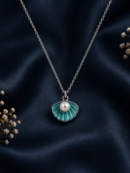 Pearl Shell Pendant Necklace for Women | Sea Shell Pearl Necklace Korean Jewellery for Women - Moon Beauty