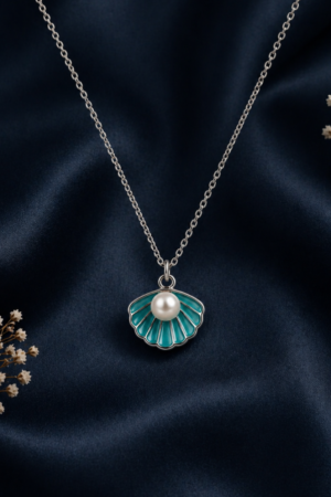 Pearl Shell Pendant Necklace for Women | Sea Shell Pearl Necklace Korean Jewellery for Women - Moon Beauty