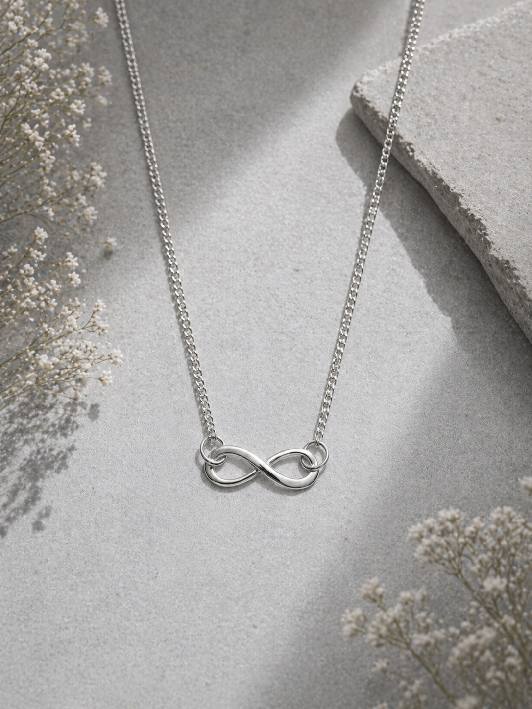 Infinity Pendant Necklace for Women | Silver Infinity Symbol Necklace Korean Jewellery for Women - Moon Beauty